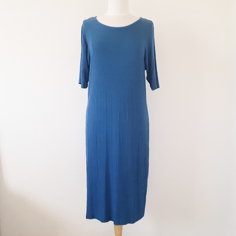 LuLaRoe Blue Knee High Dress Size 3XL